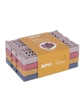 Caja almacenamiento apli pack 4 surt.