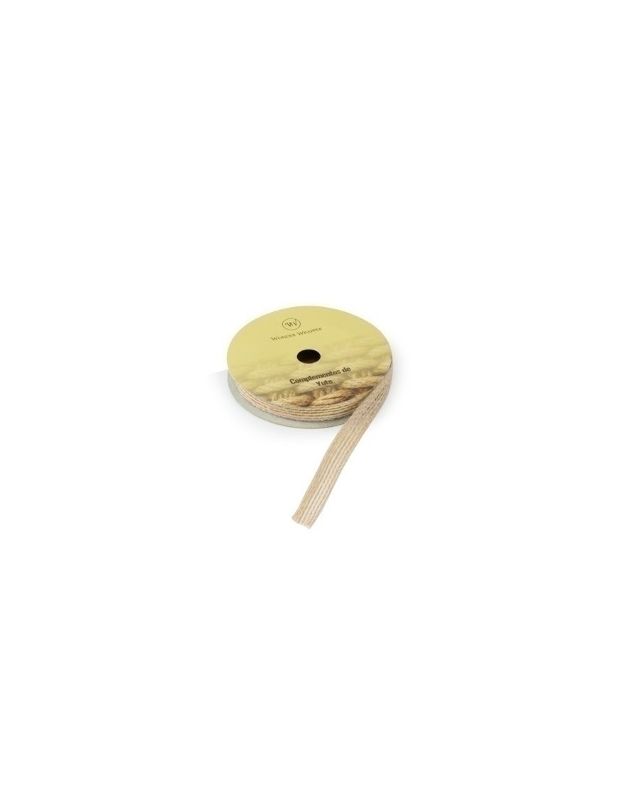 Cinta regalo yute r.3 m.10 mm natural