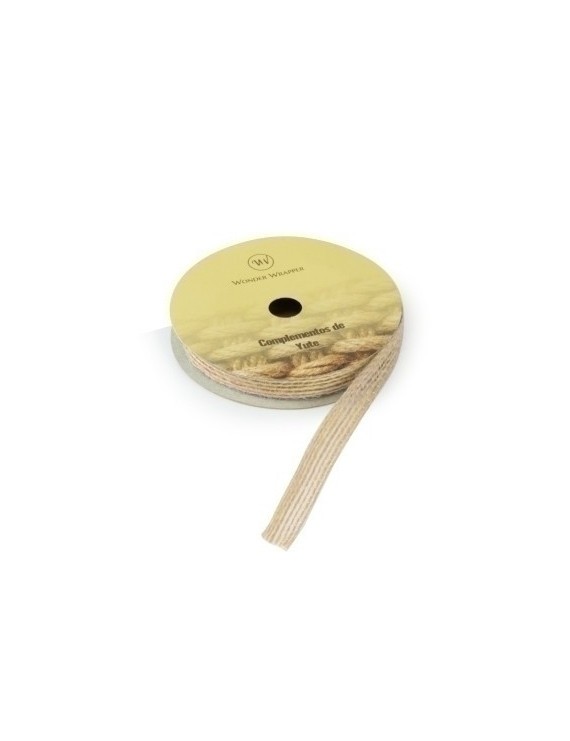 Cinta regalo yute r.3 m.10 mm natural
