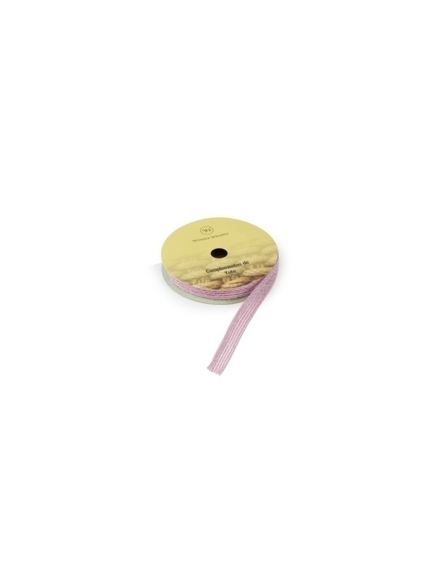 Cinta regalo yute r.3 m.10 mm rosa