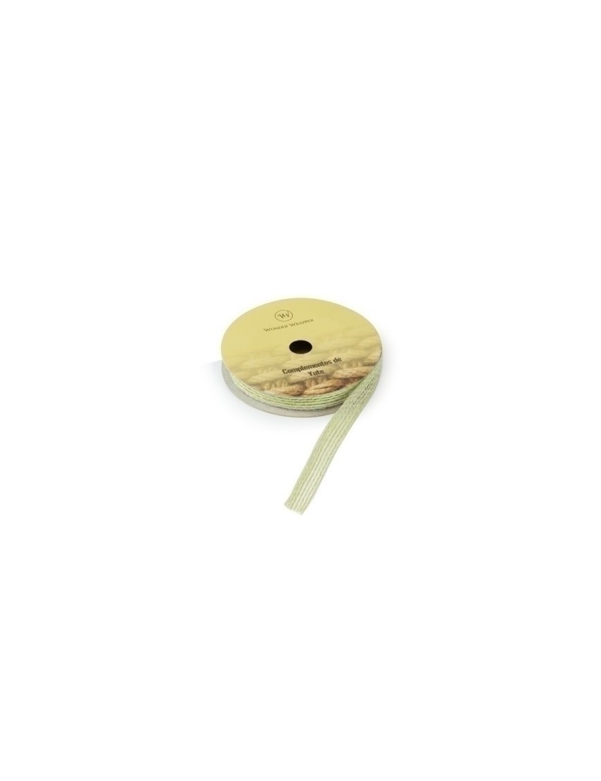 Cinta regalo yute r.3 m.10 mm verde