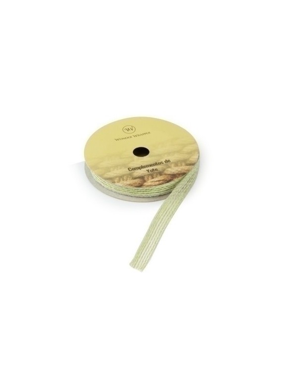 Cinta regalo yute r.3 m.10 mm verde