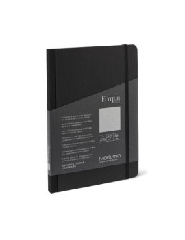 Cuaderno fabriano eq plus a5 80h liso negro