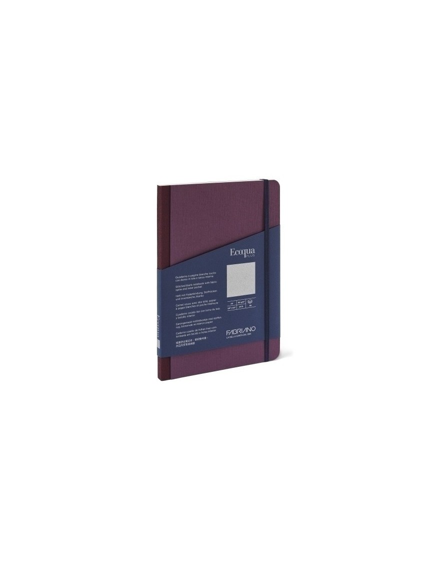 Cuaderno fabriano eq plus a5 80h liso vino