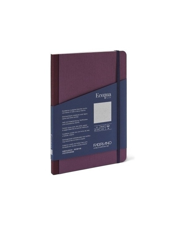 Cuaderno fabriano eq plus a5 80h liso vino