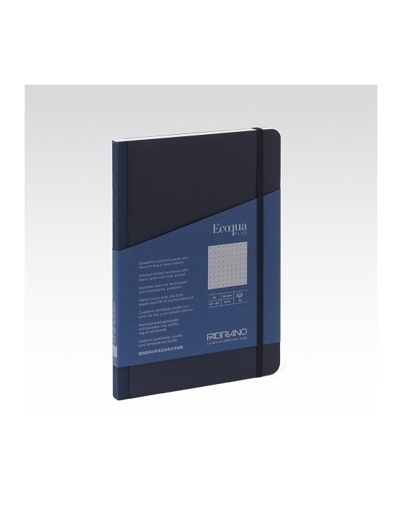 Cuaderno fabriano eq plus a5 80h dots azul
