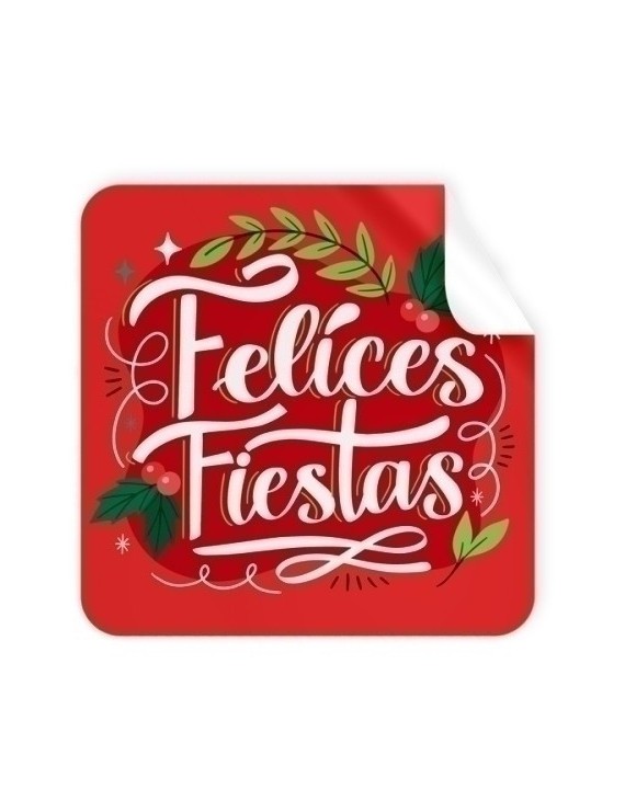 Etiquetas regalo r.250 cuadr. felices fiestas