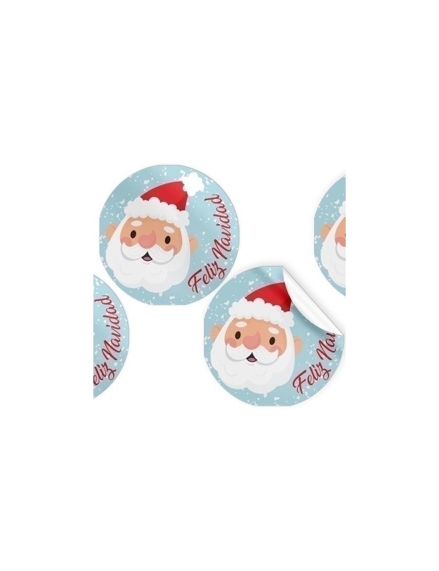 Etiquetas regalo r.250 redon. feliz navidad noe