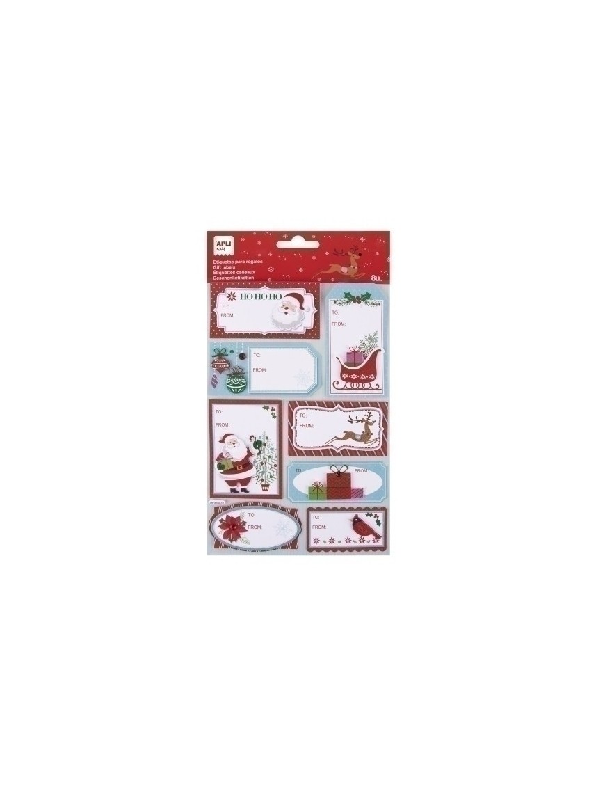 Etiquetas regalobolsa apli 19269 papa noel 1h
