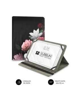 Funda tablet subblim trendy  rosas 11"