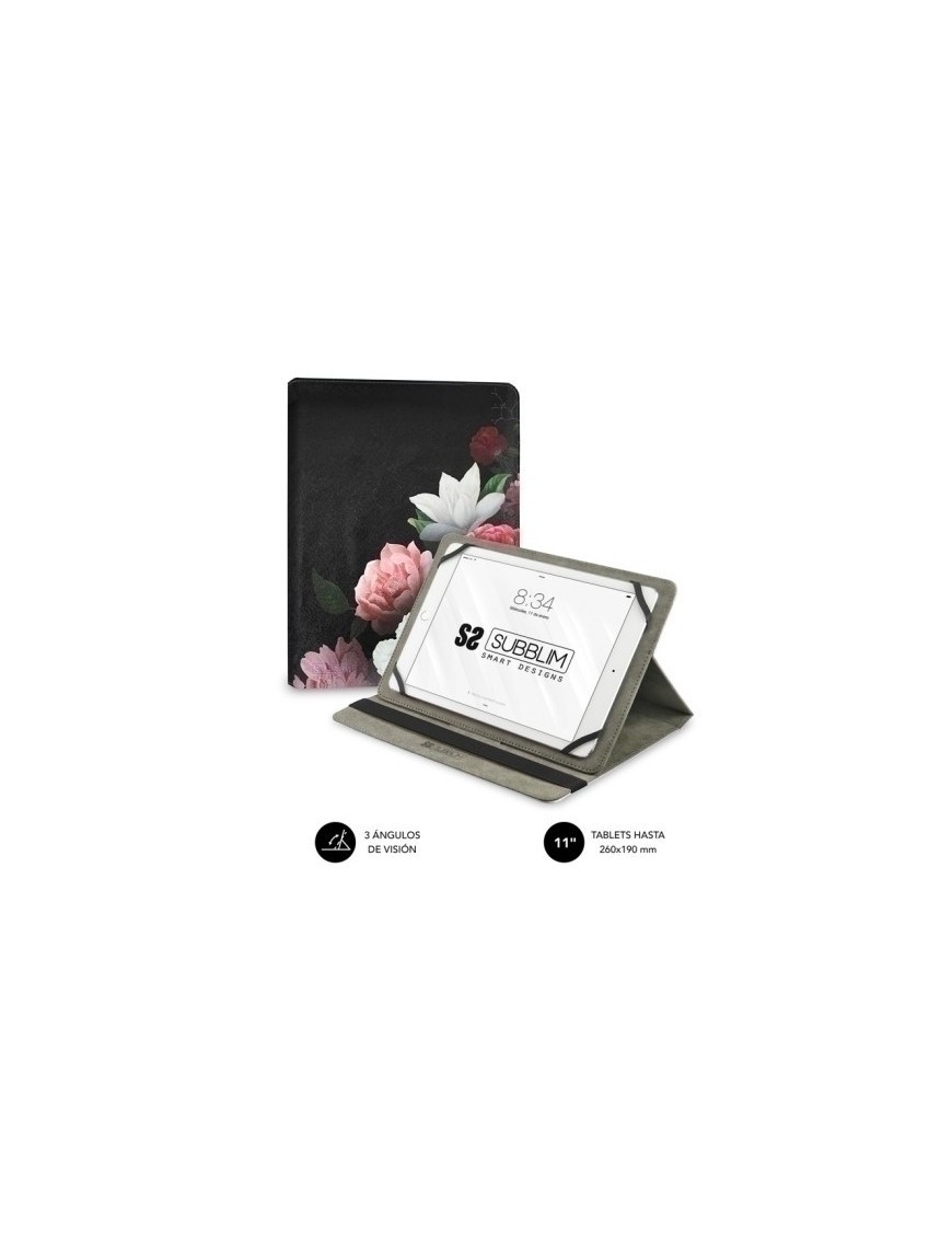 Funda tablet subblim trendy  rosas 11"