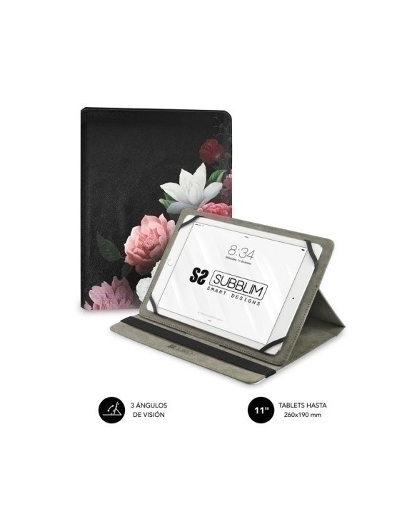 Funda tablet subblim trendy  rosas 11"