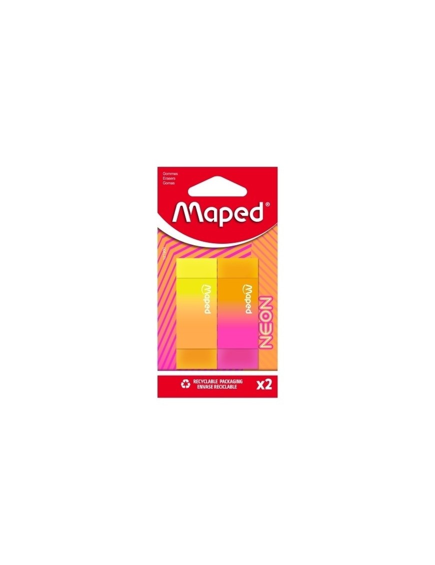 Goma borrar maped neon b/2