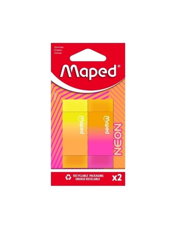 Goma borrar maped neon b/2