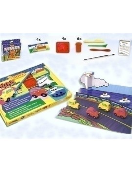 Juego modelar artiskit transport