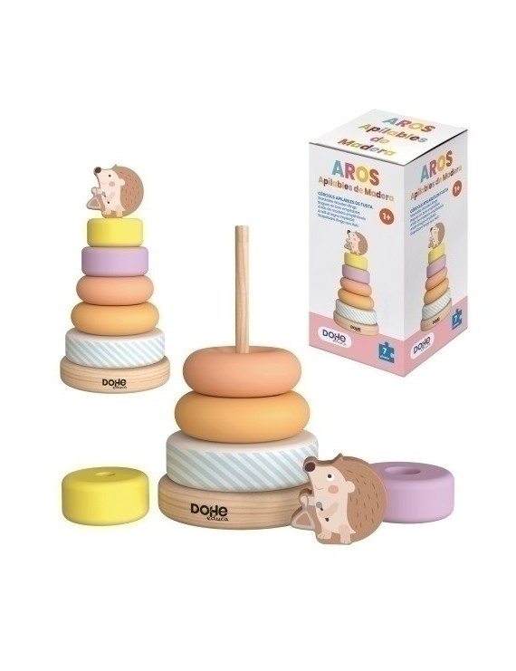 Juego dohe anillos apilables madera