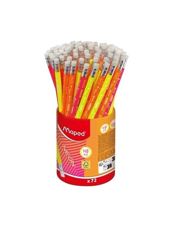 Lapices maped grafito neon b/72
