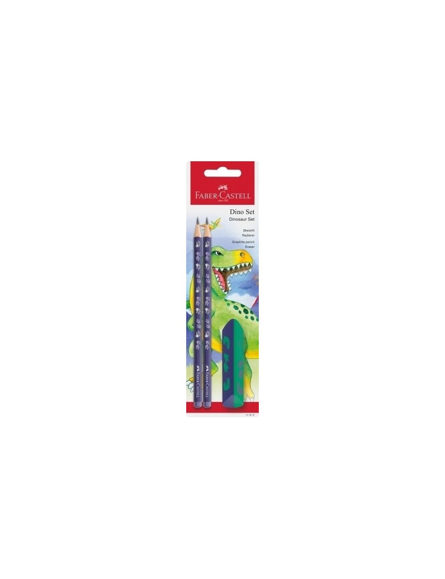 Lapiz faber castell hb dinosaurio  bl.2