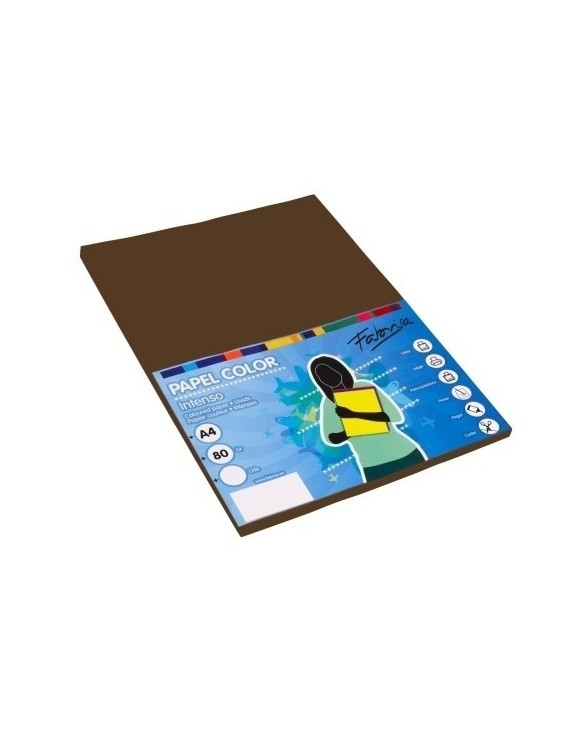 Papel color fabrisa a4 80g 100h marron