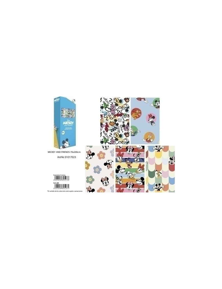 Papel regalo rl.bk.0,7x2 mickey (50)