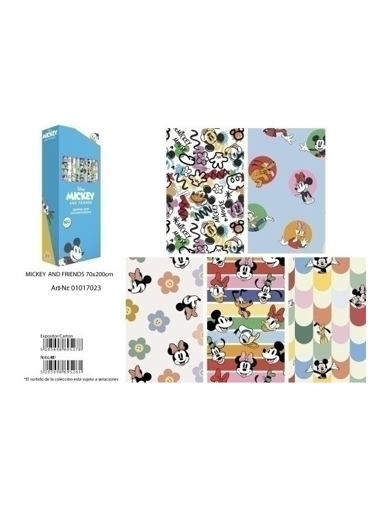 Papel regalo rl.bk.0,7x2 mickey (50)