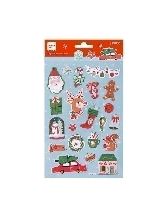 Pegatinas apli navidad reno 1h
