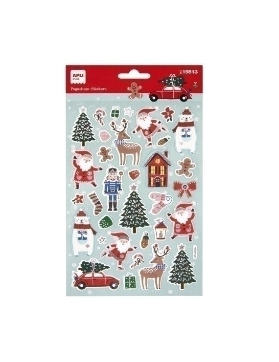 Pegatinas apli ski navidad 1h