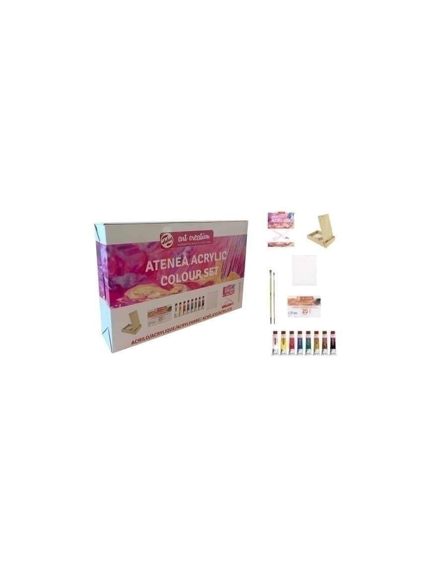 Pintura acrilica talens set madera