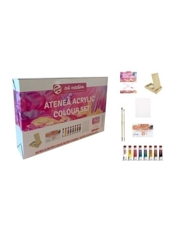 Pintura acrilica talens set madera