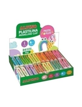 Plastilina alp. pastel/fluor c.24 surt.