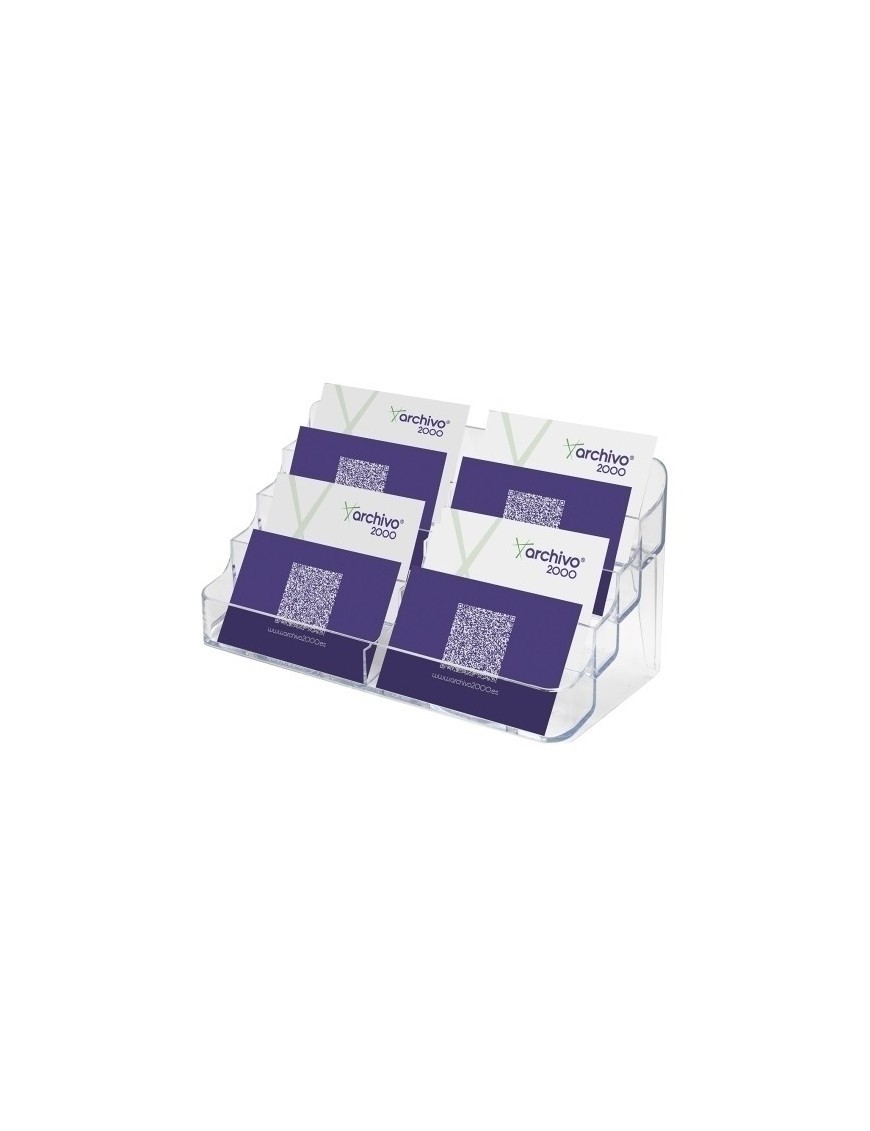 Portatarjetas sobrem. 8 compart.cristal
