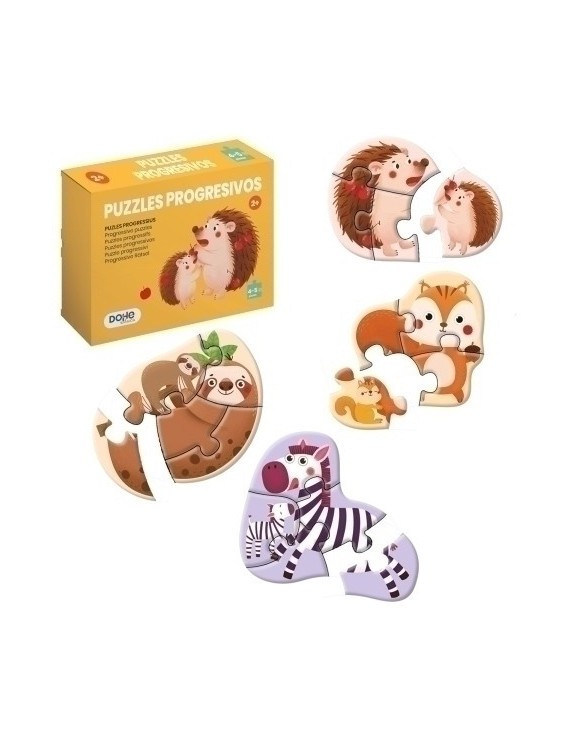 Puzle dohe prog. 4-5 piezas animales