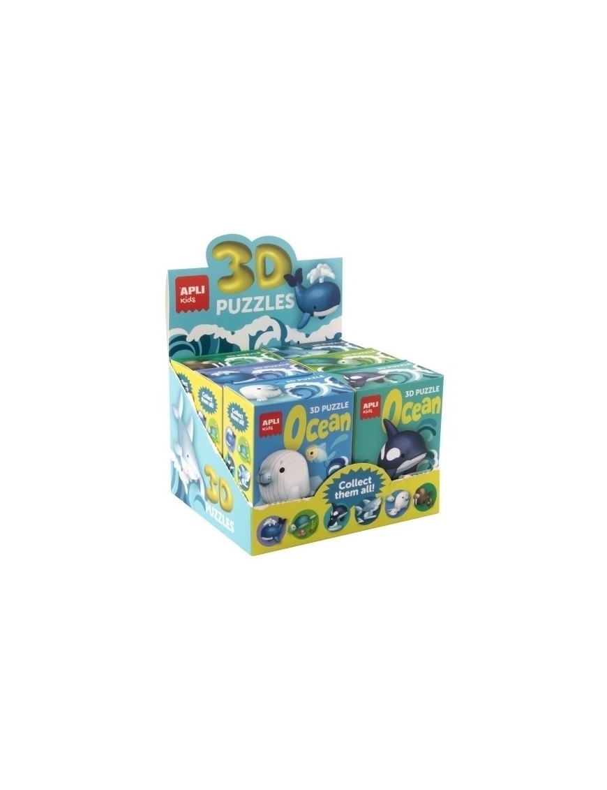 Puzzle educativo apli 3d oceano e/6
