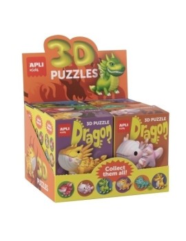 Puzzle educativo apli 3d dragones e/6