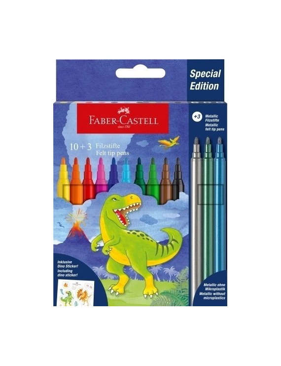 Rotulador faber dinosaurios e/10+3