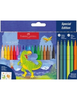 Rotulador faber dinosaurios e/18+6