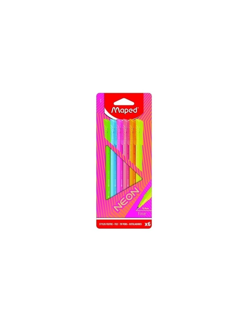 Rotulador maped graph peps neon estuche 6