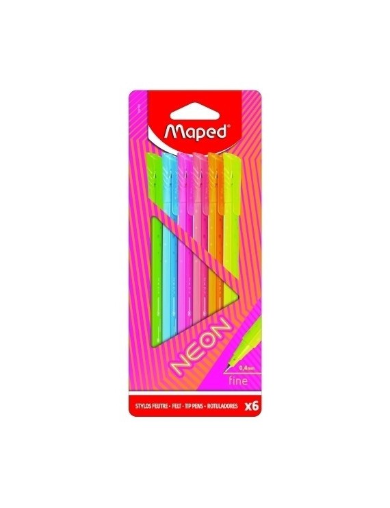 Rotulador maped graph peps neon estuche 6