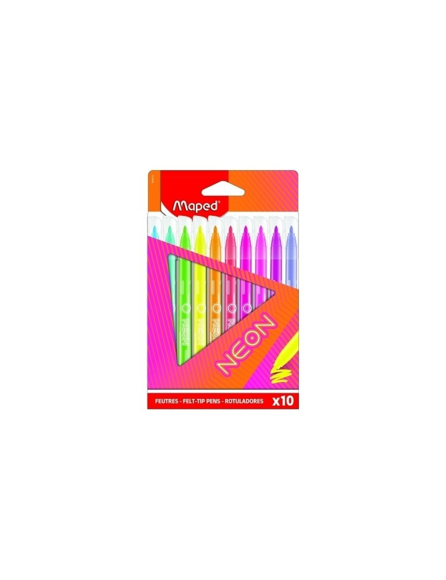 Rotulador maped neon estuche 10