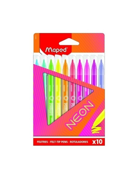 Rotulador maped neon estuche 10