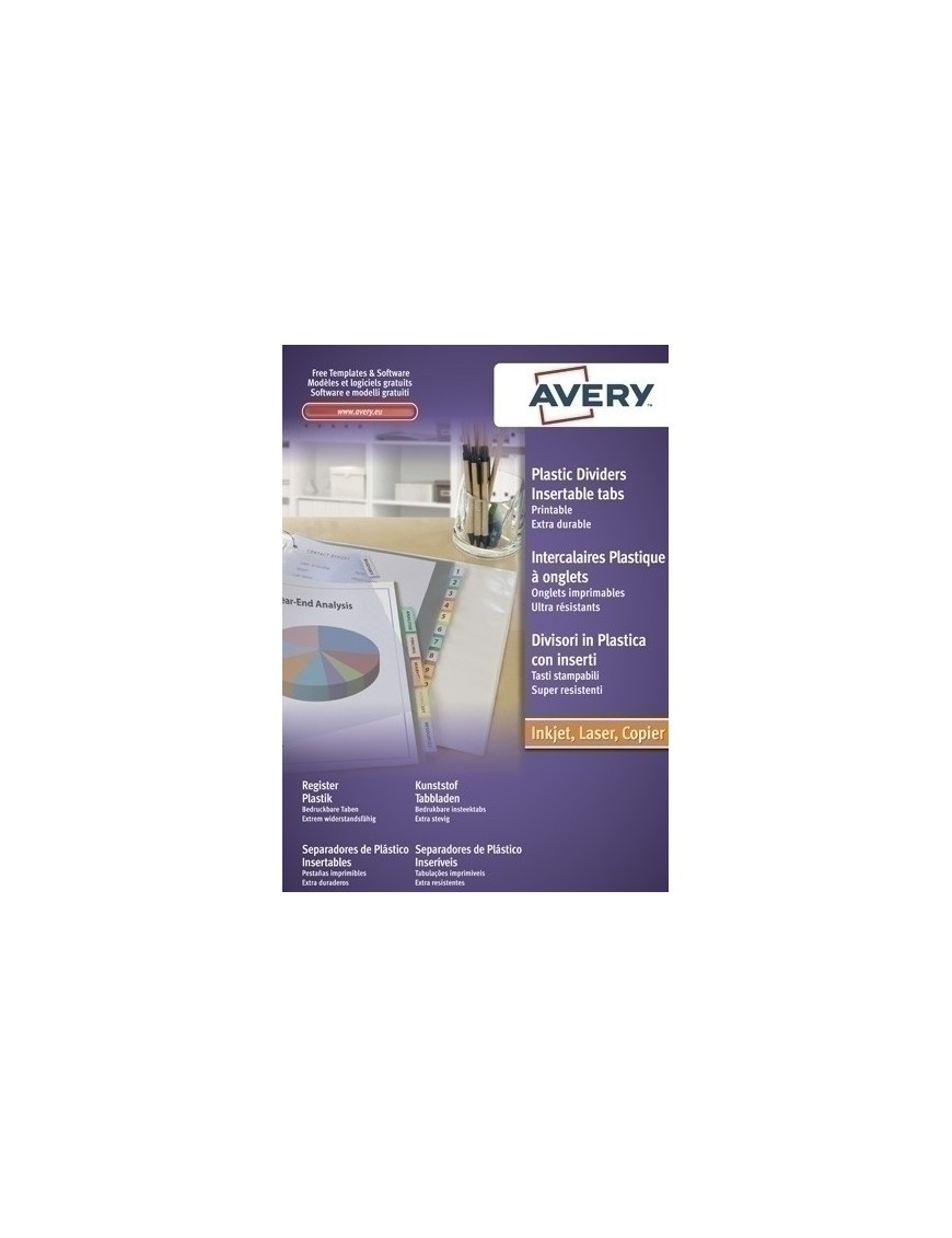 Separadores avery a4 12 ps. personalizab