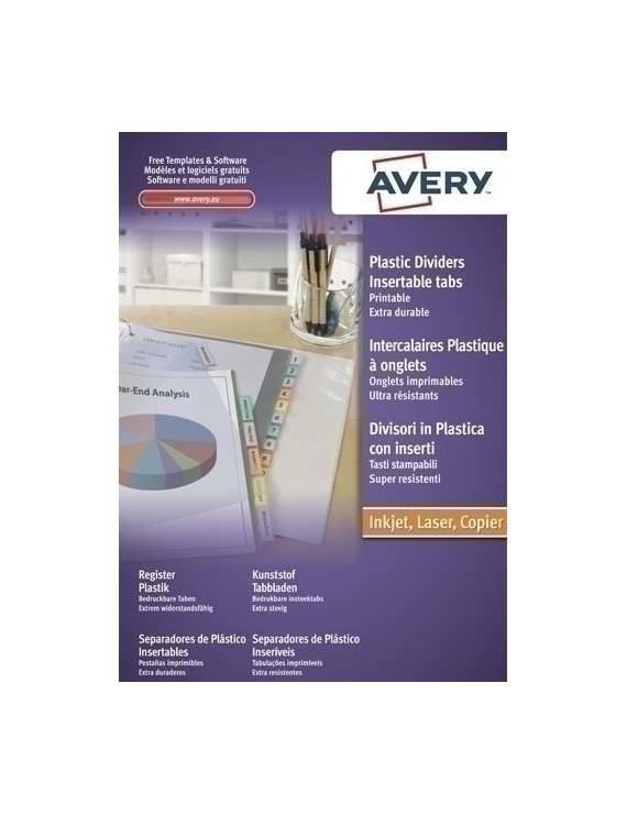 Separadores avery a4 12 ps. personalizab