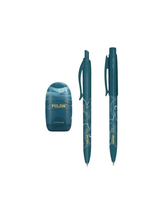 Set escritura milan serie lava azul