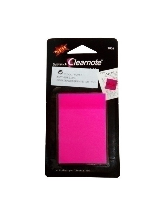 Taco notas adh. neon 75x51rosa 50hojas b