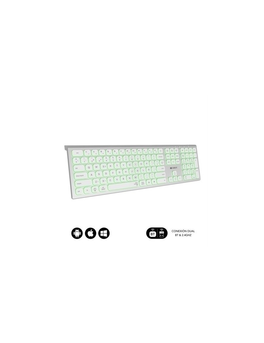Teclado subblim master bt rgb plata/ng