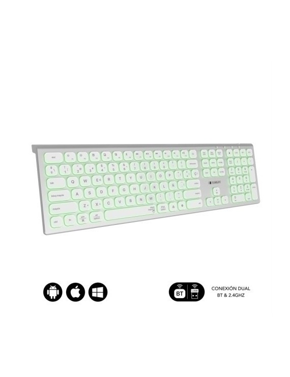 Teclado subblim master bt rgb plata/ng