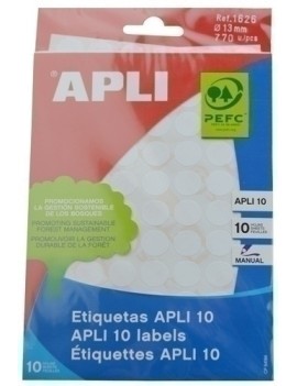 ETIQUETAS BOLSA APLI 01626...