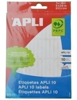 ETIQUETAS BOLSA APLI 01631...