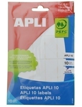 ETIQUETAS BOLSA APLI 01641...