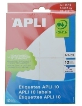 ETIQUETAS BOLSA APLI 01659...